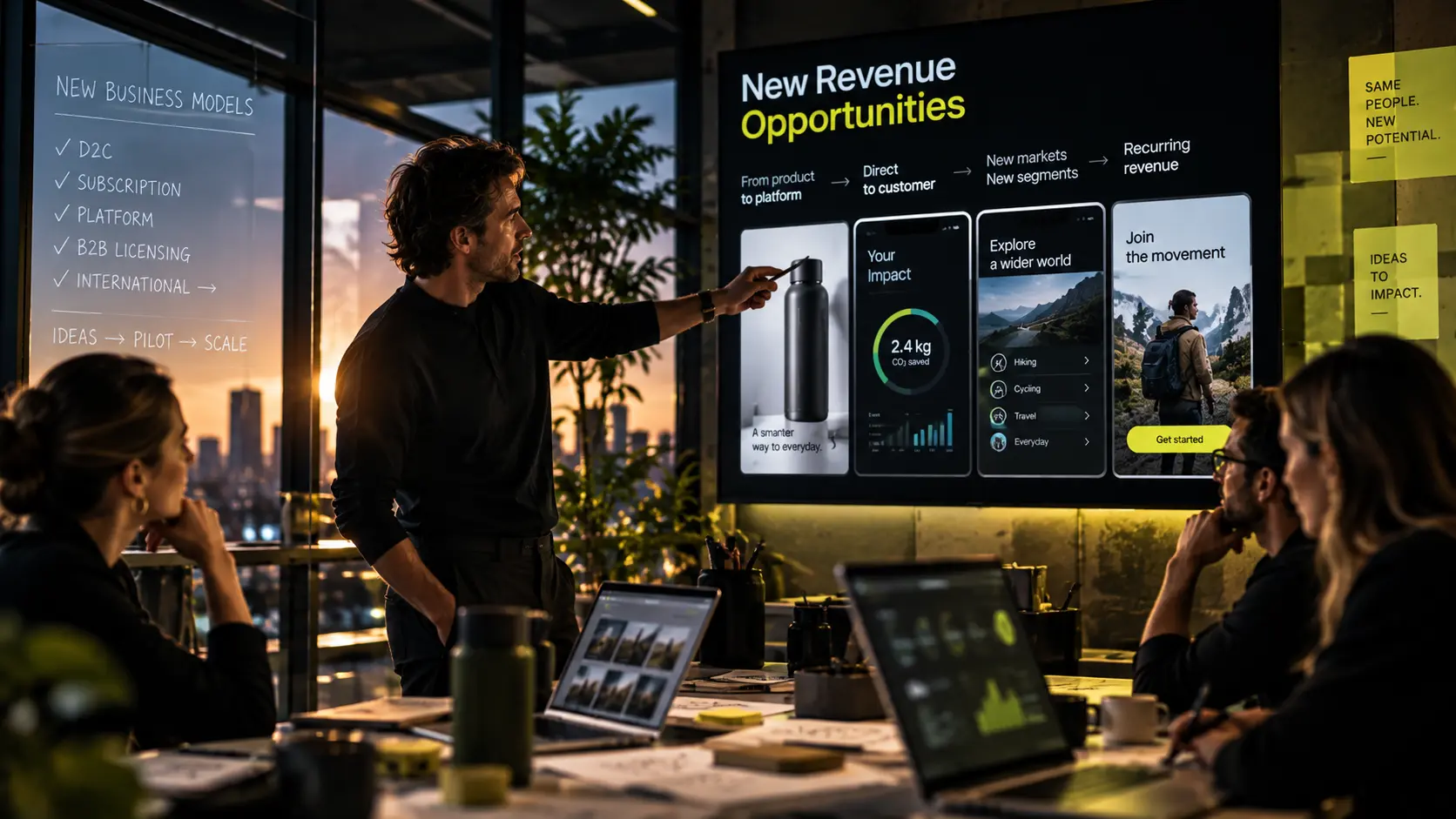 A team shaping new revenue models