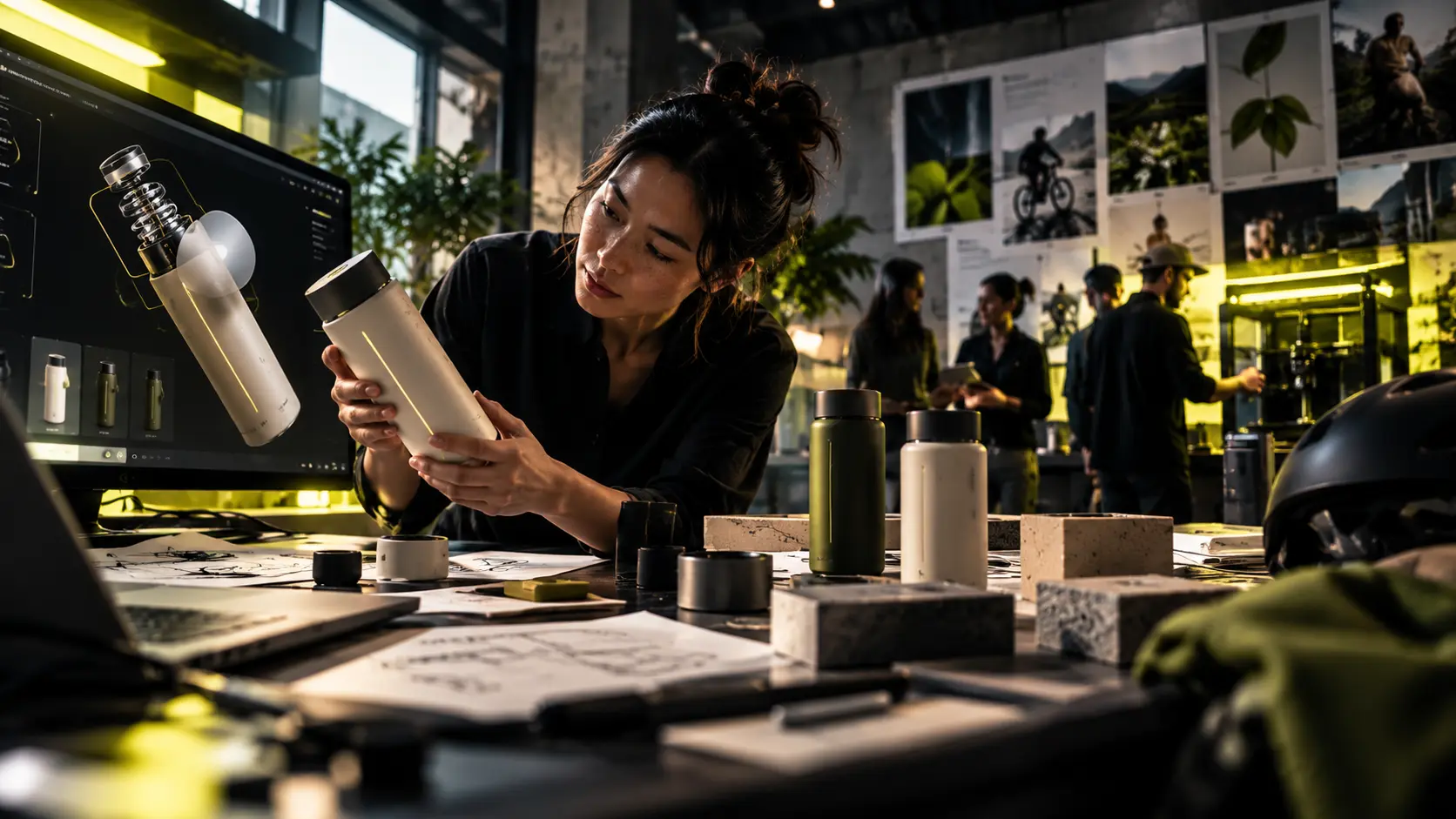 A designer refining a new product