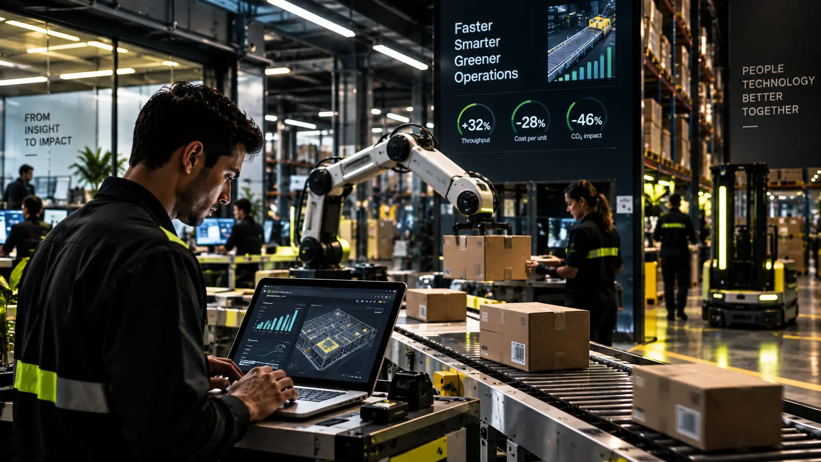 An automated logistics operation